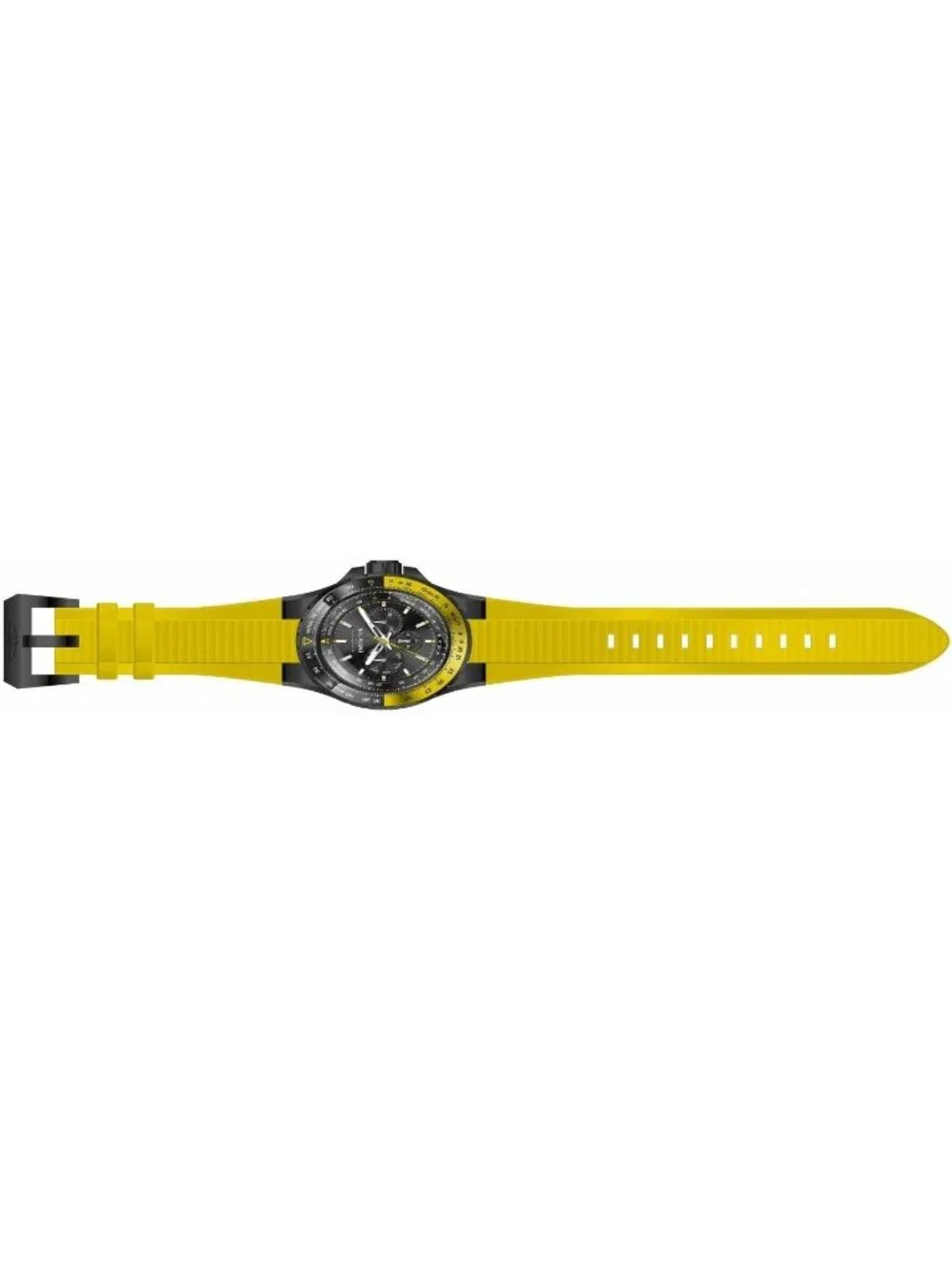 Men's Yellow Rubber Band Aviator Analog Quartz Swimming Luminous Round Watch